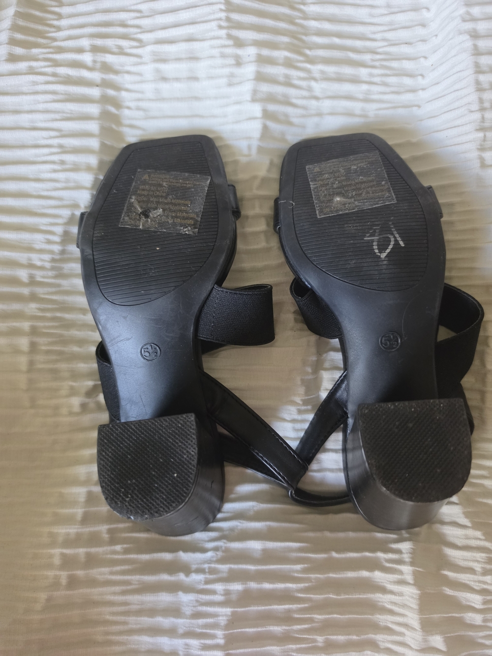 Comfort By Alexis Bendel Black Strappy Square-Toe Women's Sandals Size 5.5 - Picture 3 of 5